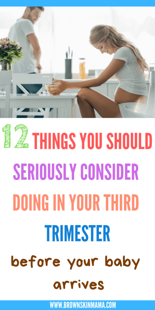 Things to do in your third trimester whilst you wait for labor to start. These 12 tips will keep you busy in your final trimester of pregnancy. 