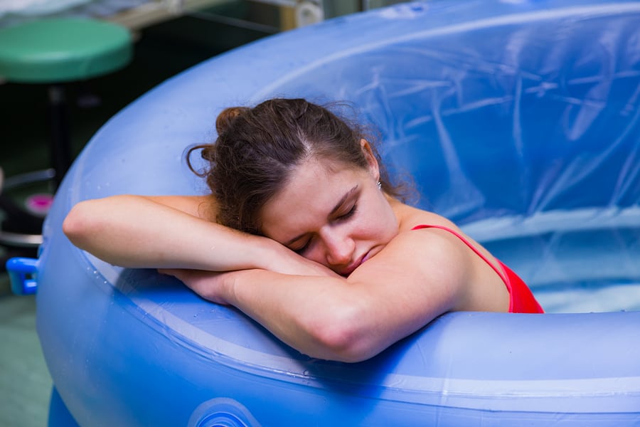 Water birth to control pain to help with the fear of giving birth