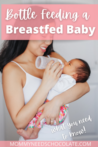 bottle feeding a breastfed baby