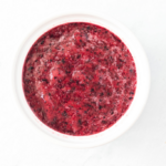 blueberry baby puree in bowl